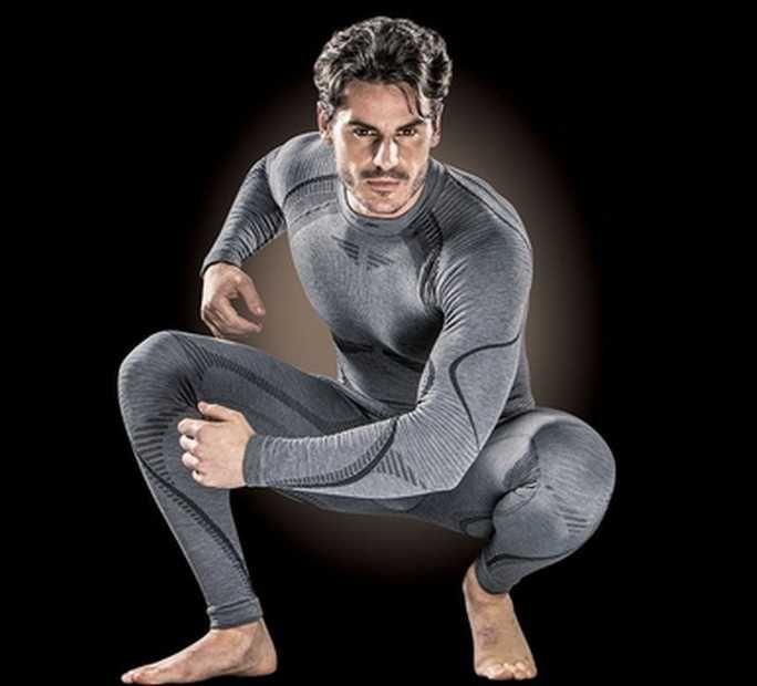 Чоловіча термофутболка з довгим рукавом Accapi Ergowool, Iron/Black - Зображення 3
