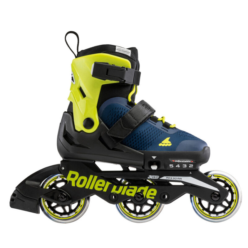 Детские ролики – Rollerblade Microblade 3WD Blue/Lime — изображение 4